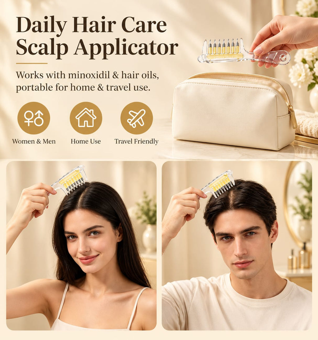 Crystal Serum Comb Applicator Massage Hair Comb for Scalp Massage – NESTO